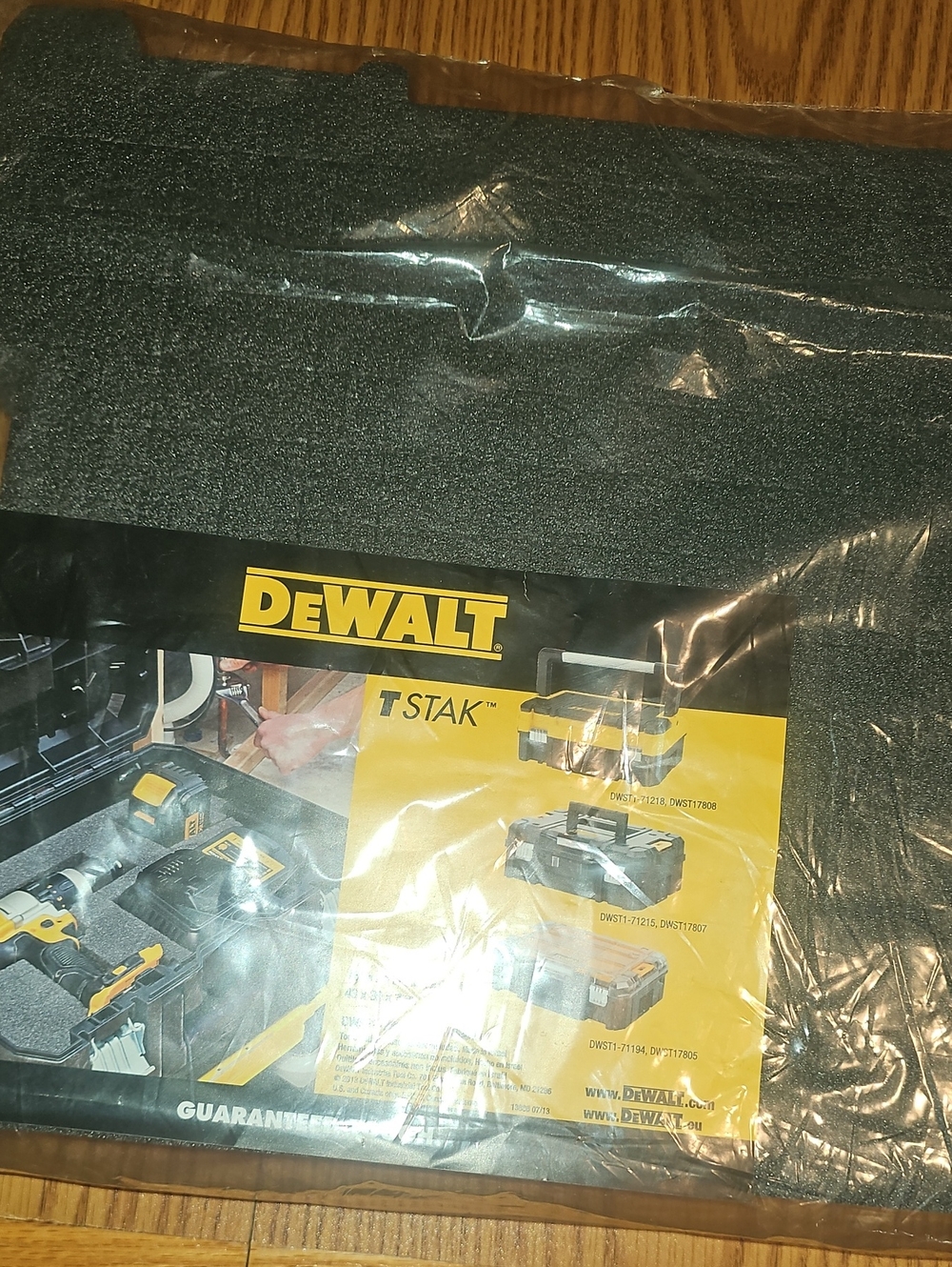 Dewalt NWT Black Foam Tool Organizer Insert - TSTAK Compatible